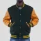 Dartmouth Green Wool & Bright Gold Sleeves Letterman Jacket